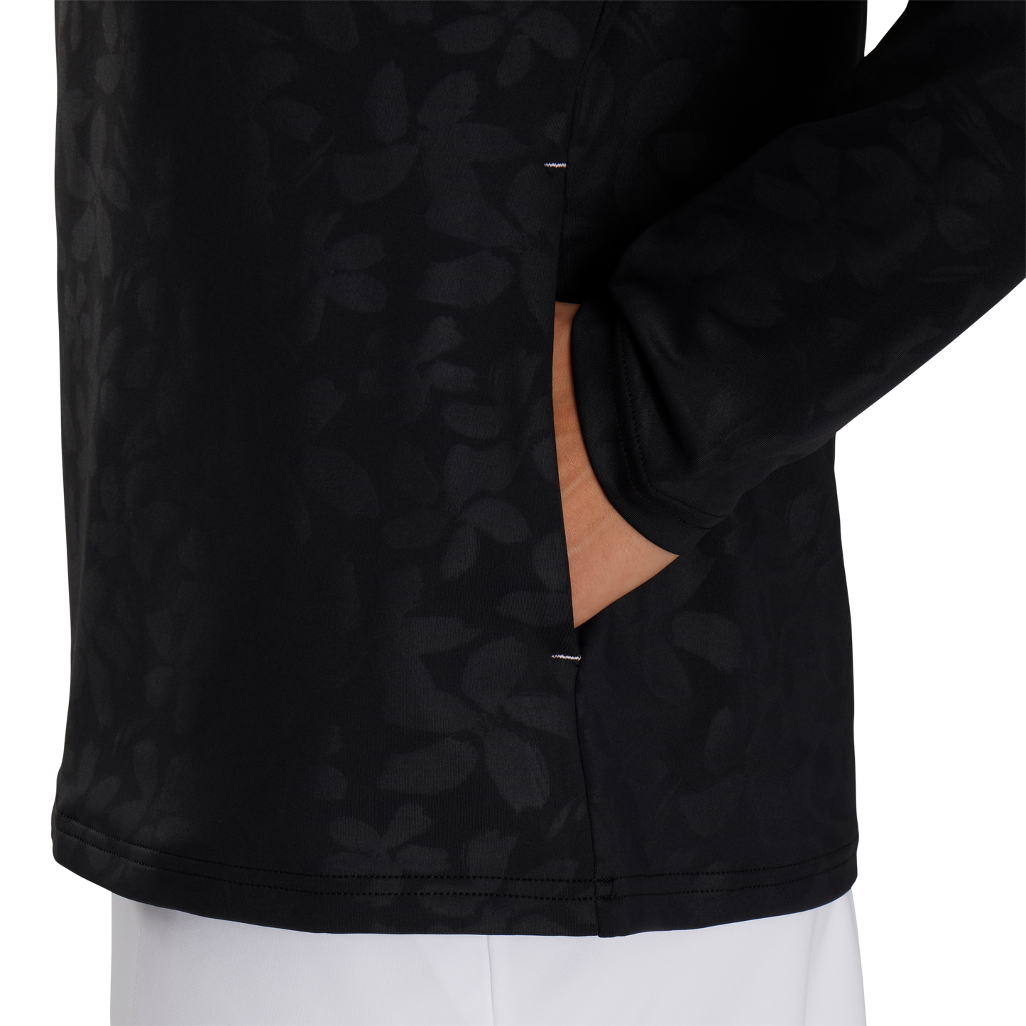 Embossed Quarter-Zip Mid-Layer Women