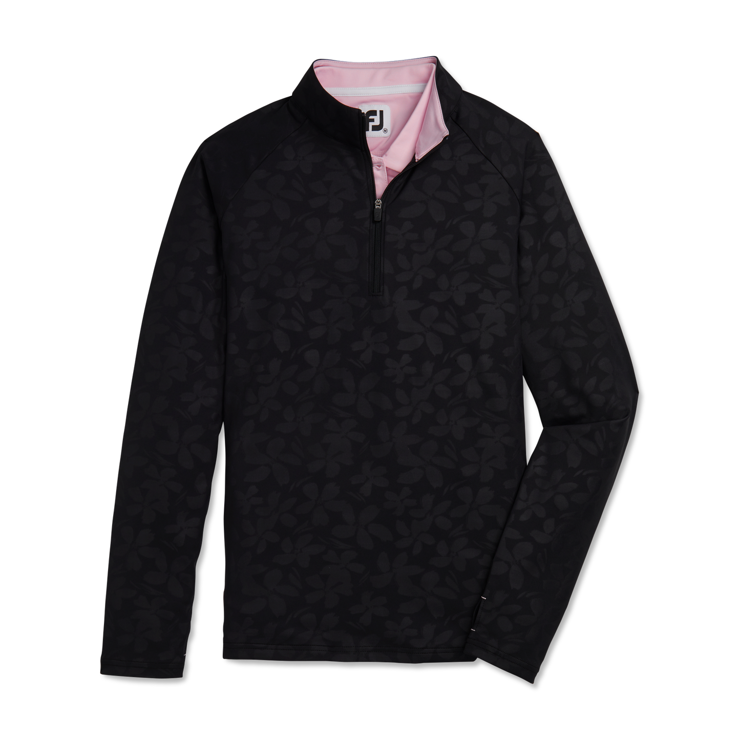 Embossed Quarter-Zip Mid-Layer Women