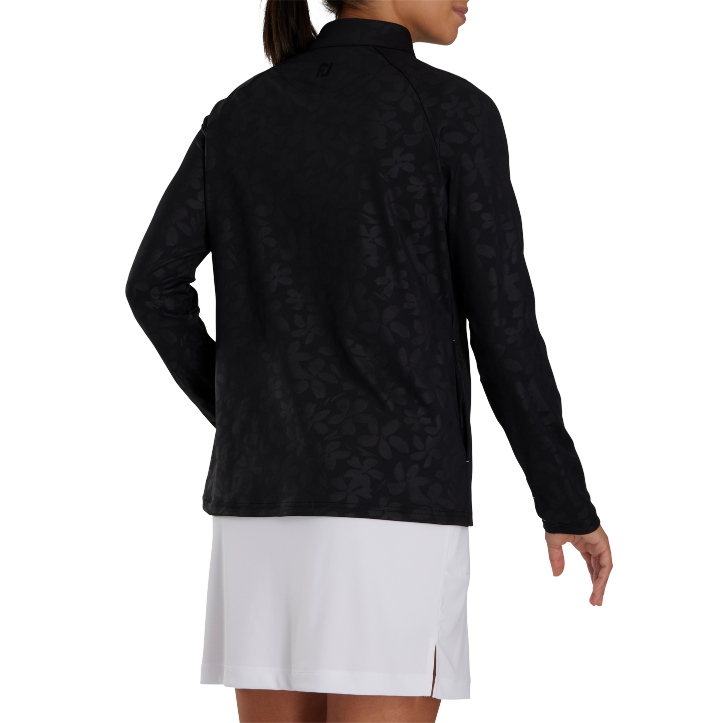 Embossed Quarter-Zip Mid-Layer Women