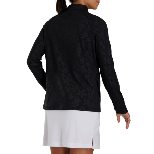 Embossed Quarter-Zip Mid-Layer Women