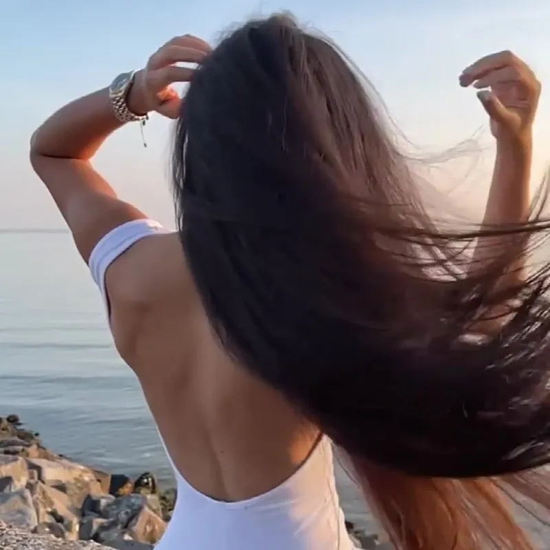 Women Sexy Night Out Round Neck Sleeveless Backless Side-slit Bodycon Dress - Image 3