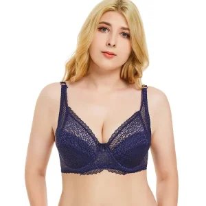 Women Fashion Sexy Solid Color Thin Cotton Lace Breathable Steel Ring Bra